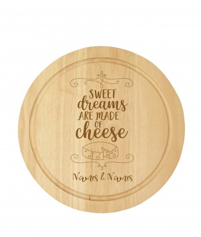 Made of Cheese Personalised Wooden Engraved Cheese Board Set